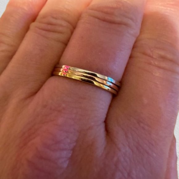 Trio of Stackable Thin Ring Bands  (2) - Picture 1 of 4